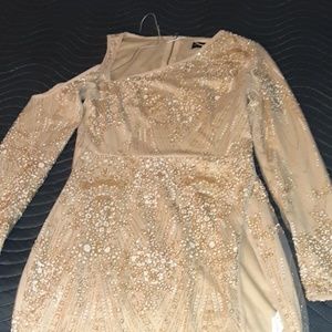 Knee high dree with split on side